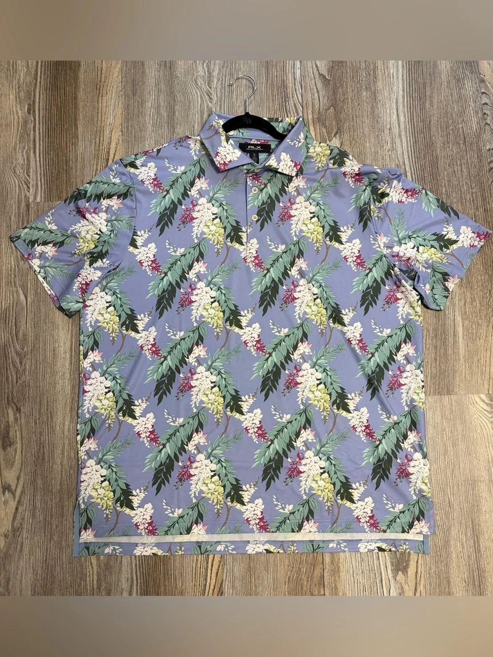 Ralph Lauren RLX Lavender Floral Short-Sleeve Golf Polo